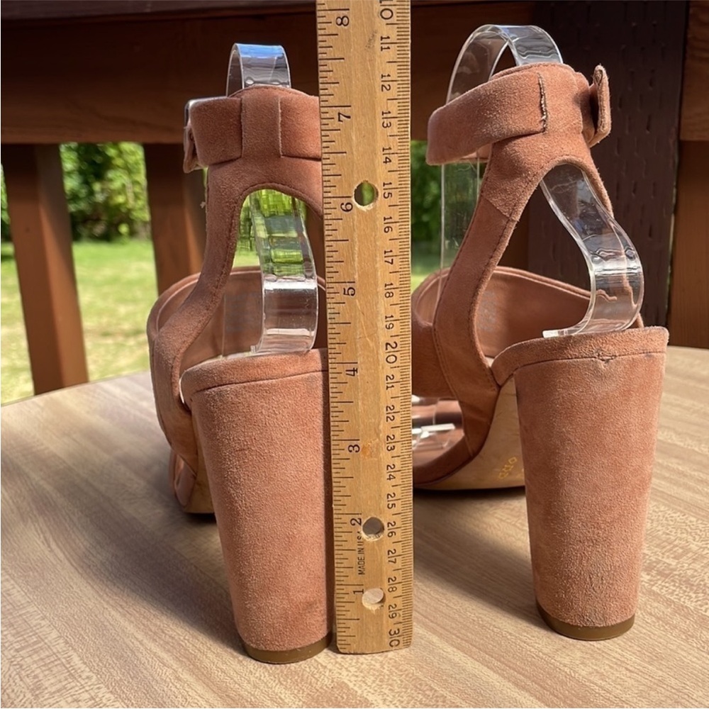 CLEAR OUT PRICE! Madewell The Octavia Sandal Dusty Rose Chunky Heels Size 7.5 - Picture 7 of 12
